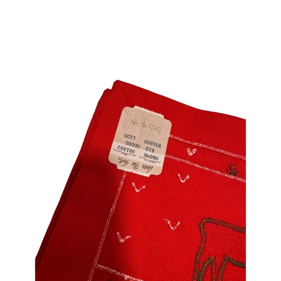 Carson Pirie Scott Red Green Reindeer Cloth Placemats Set of 6 Christmas Table - Picture 7 of 7